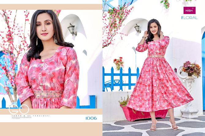 Floral By Nish 1001 To 1008 Designer Kurtis Catalog